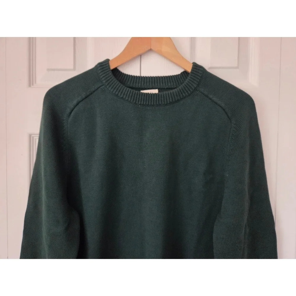 J. Crew‎ Heritage Cotton Crewneck Sweater Mens Size M Green NWOT BI841
